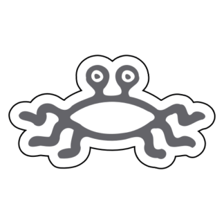 Flying Spaghetti Monster Sticker (Grey)
